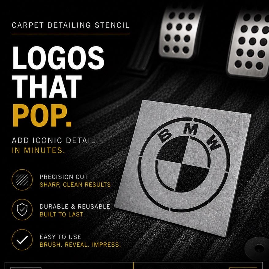 Car detailing logo stencil