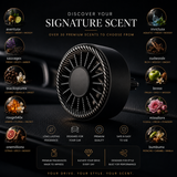 Car Aroma Fan Diffuser Carbon Fibre Effect